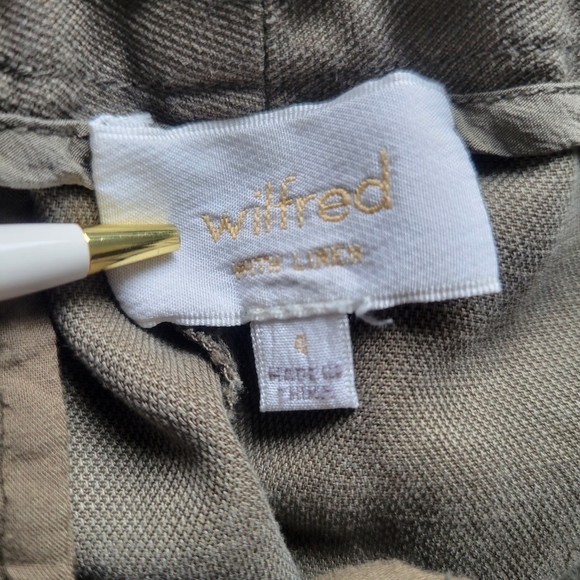 Aritzia | Wilfred Linen Allant Cropped Pants - Picture 6 of 8